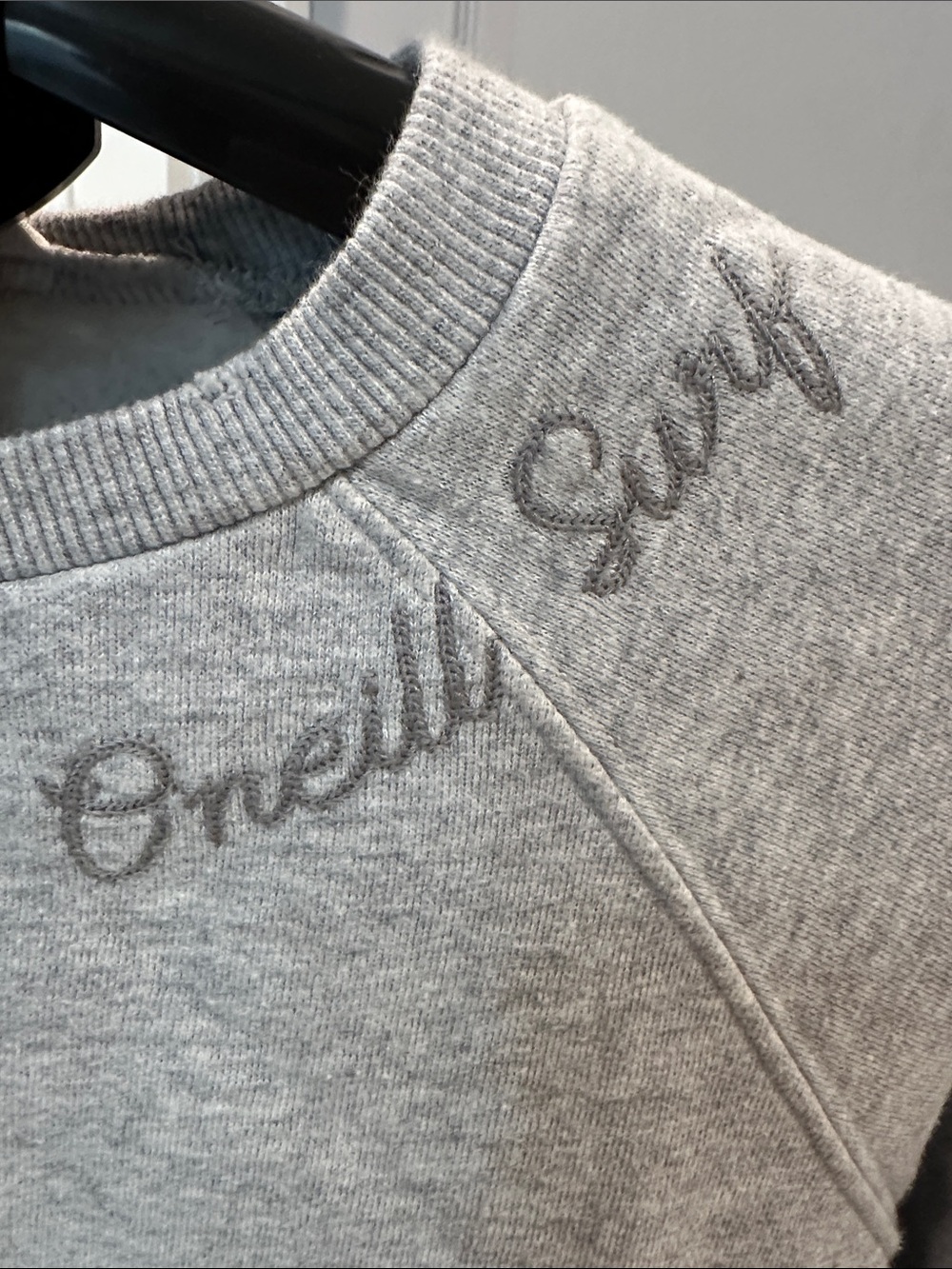 O'Neill Surf Heather Gray Crewneck Sweatshirt with Script Shoulder Logo - Picture 3 of 8